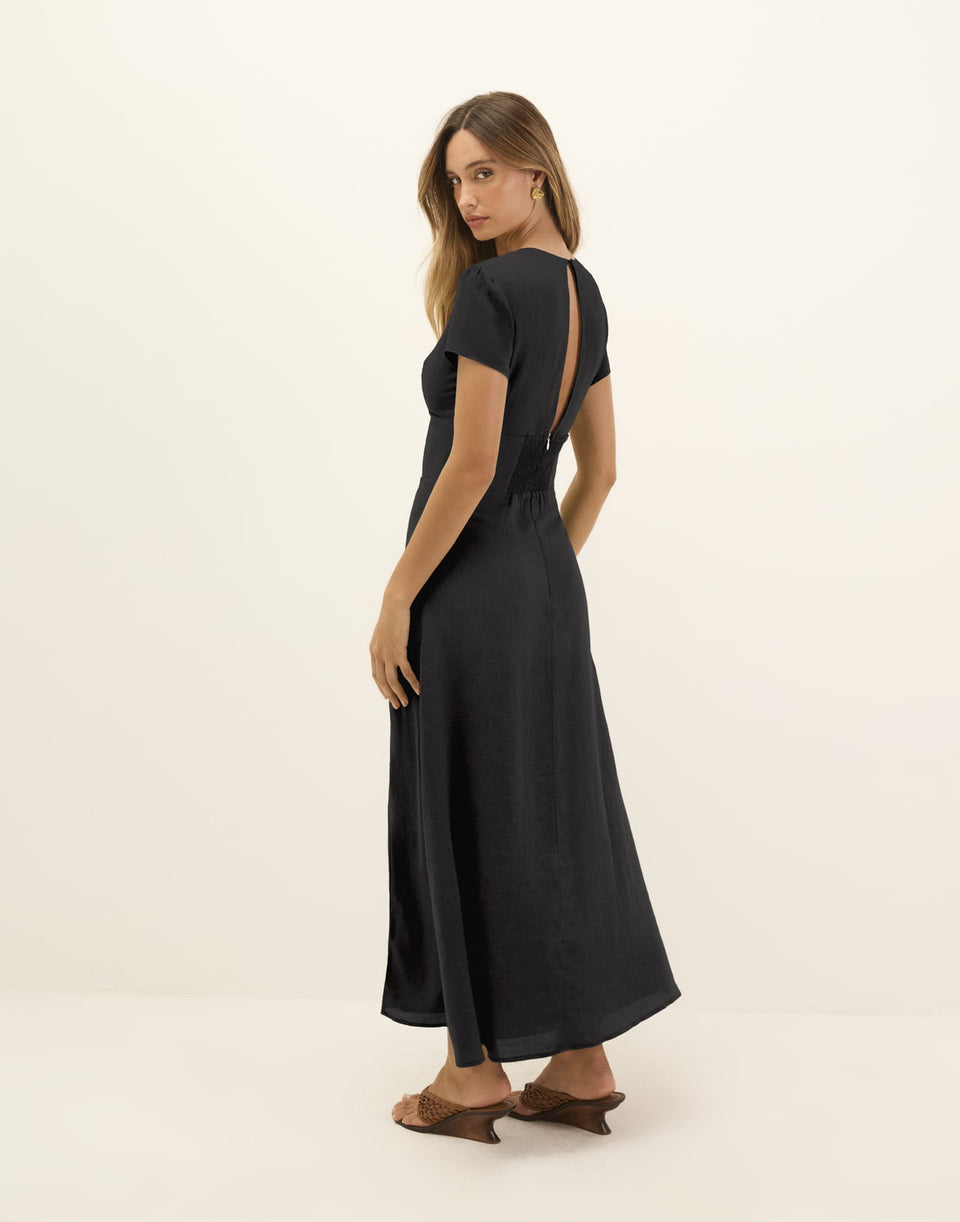 Nila Midi Dress - Black XS