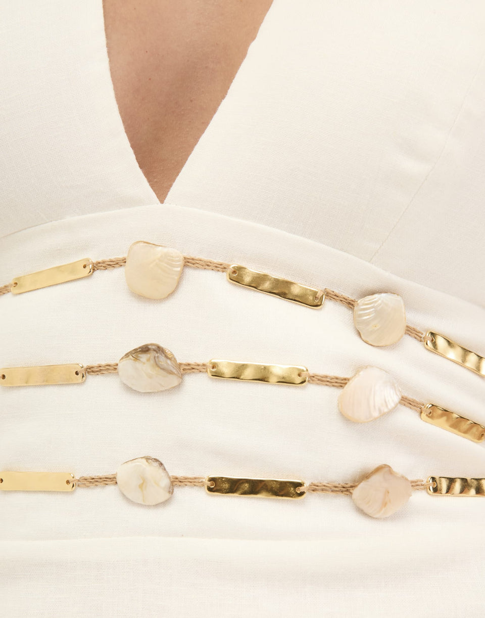 Grace Short Dress - Off White XS