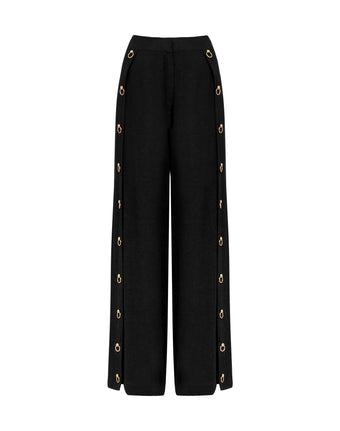 Embellished Stacy Pants - Black