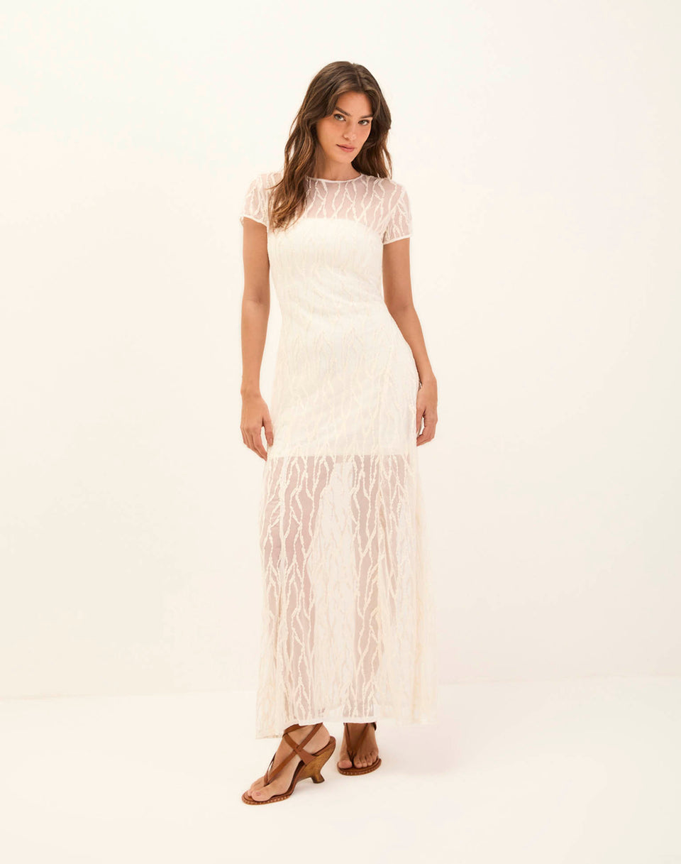 Quinn Long Dress - Off White XS