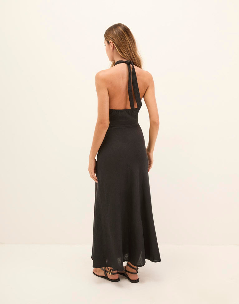 Hailey Midi Dress - Black XS