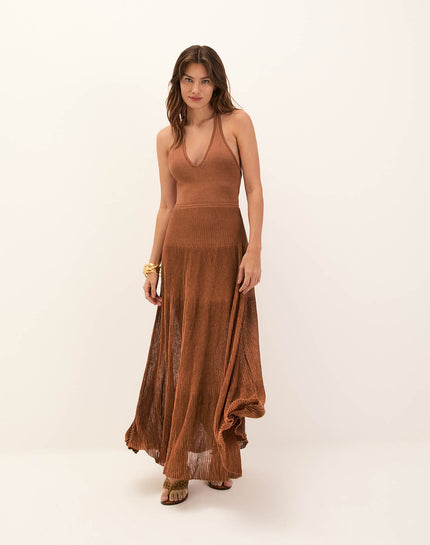Knit Eria Long Dress - Camel - Knit Eria Long Dress - Camel XS