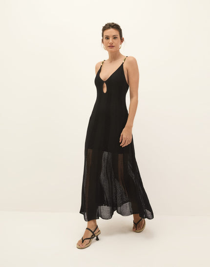 Knit Micah Long Dress - Black - Knit Micah Long Dress - Black XS