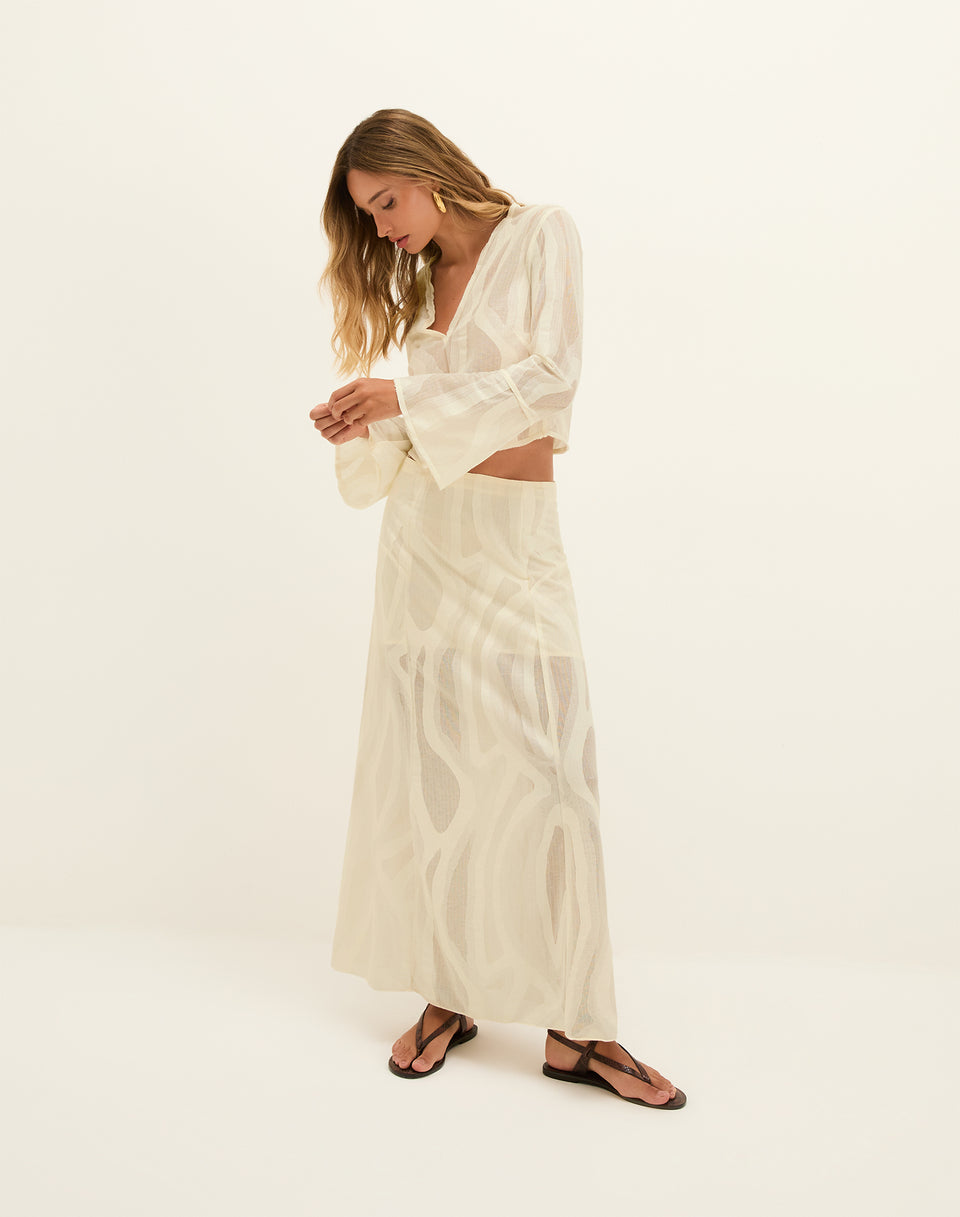 Avila Long Sleeve Blouse - Glitz XS