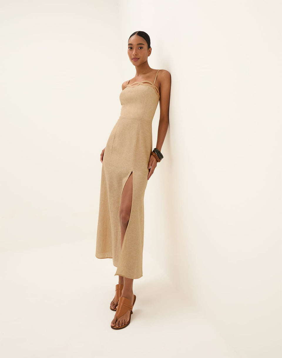 Bianca Long Dress - Raffia XS