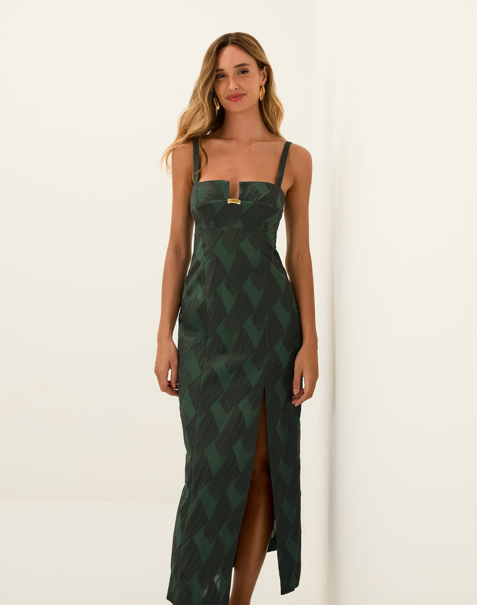 Bella Midi Dress - Embroidered Boulevard XS