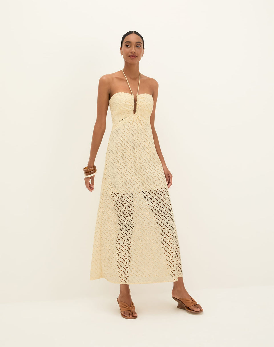 Eyelet Melina Midi Dress - Glitz XS